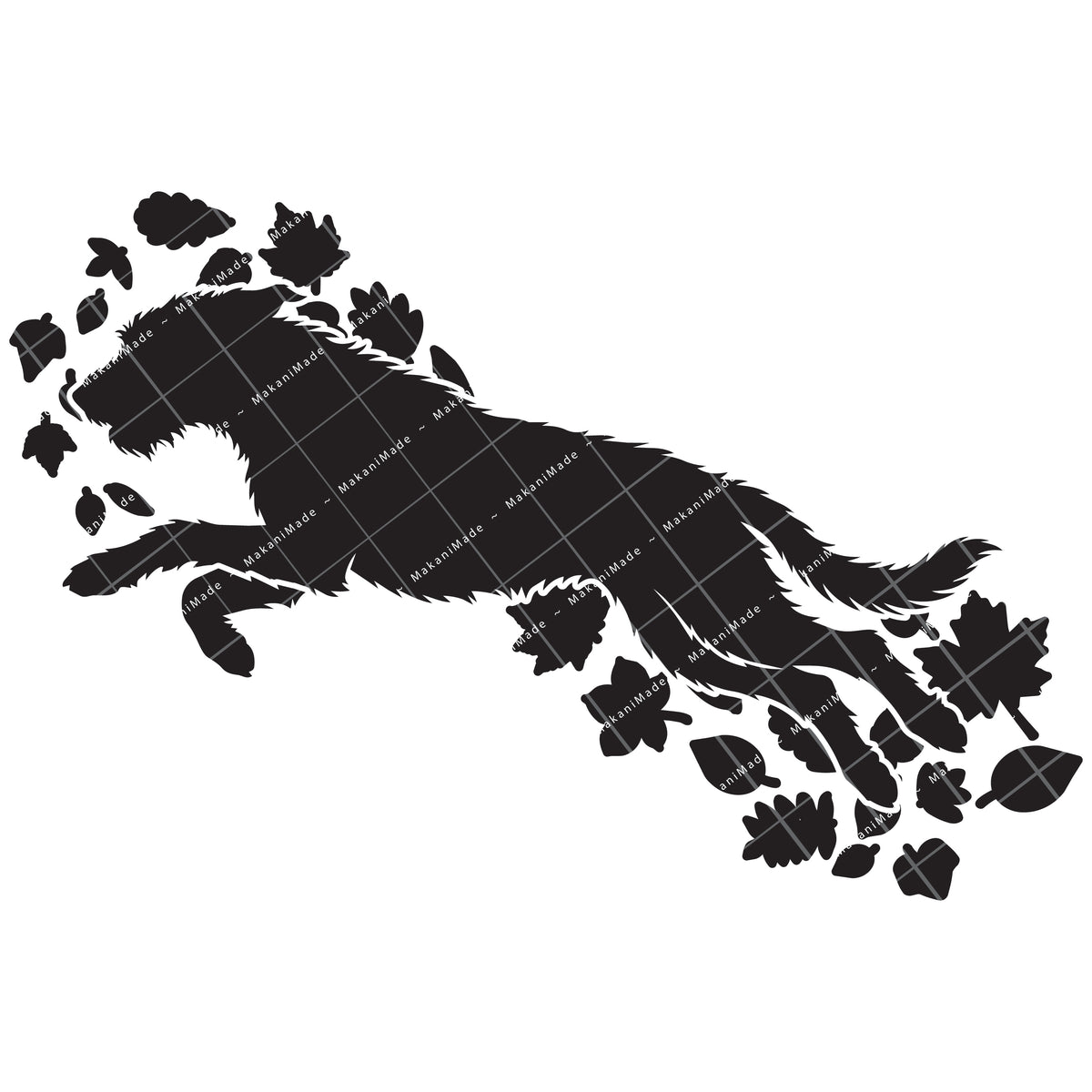 Fall Leaves Wolfhound Decal