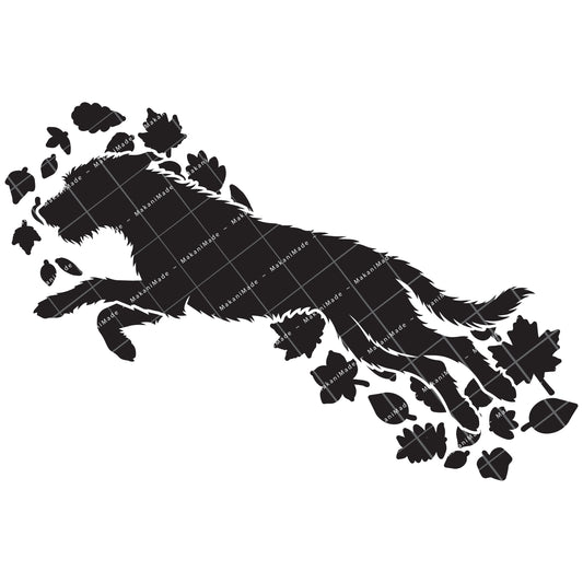 Fall Leaves Wolfhound Decal