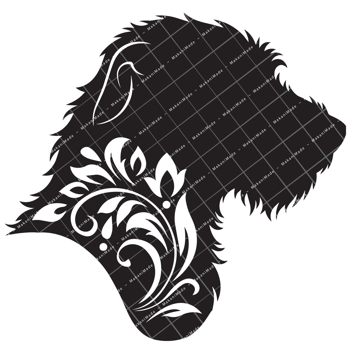 Profile Cutout Wolfhound Decal