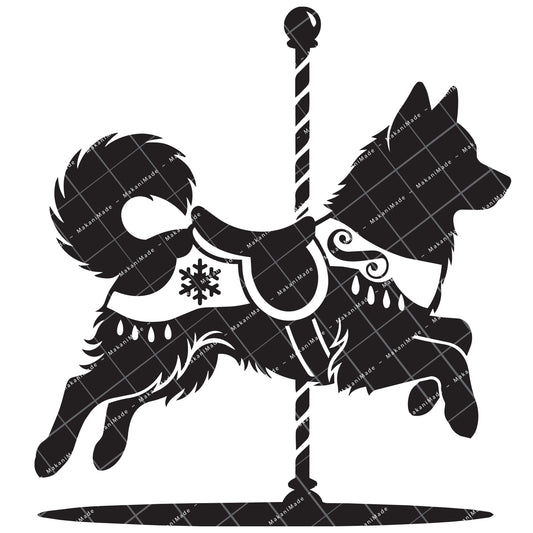 Carousel Klee Kai Decal