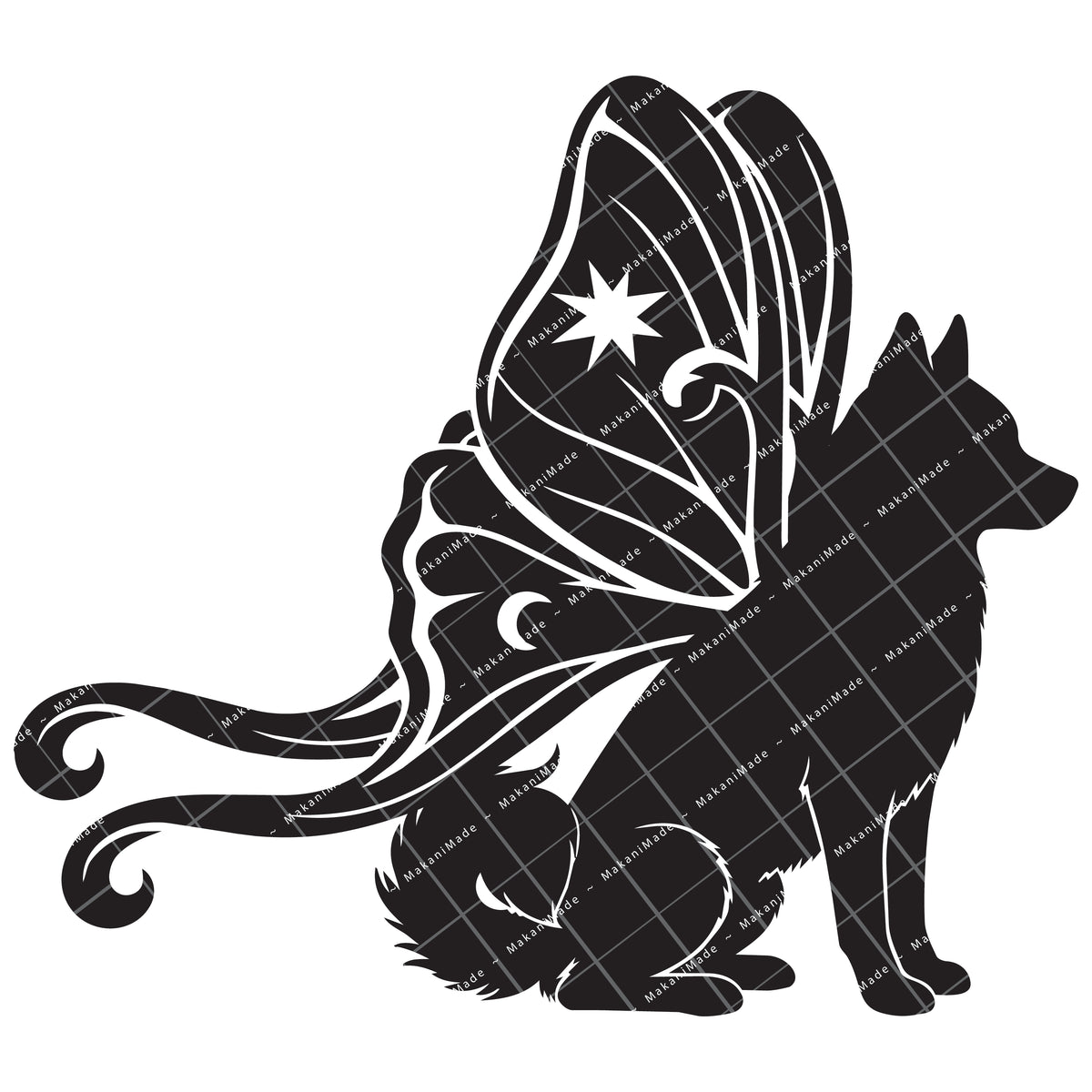 Moth Wing Klee Kai Decal