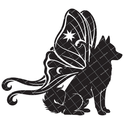 Moth Wing Klee Kai Decal