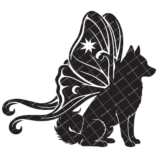 Moth Wing Klee Kai Decal