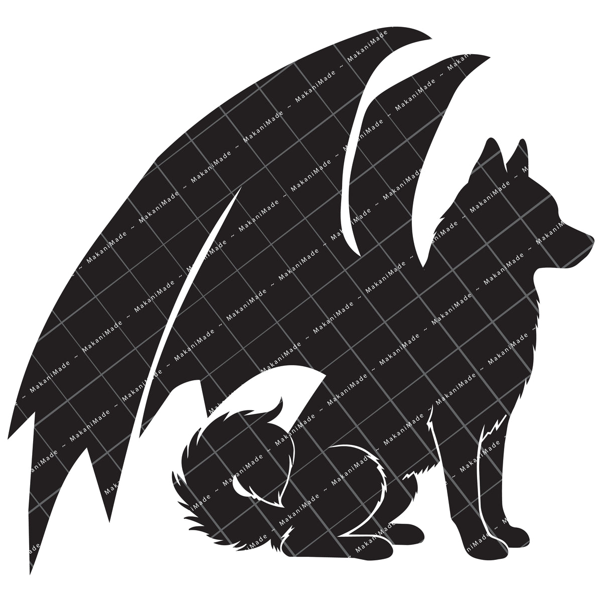 Dragon Wing Klee Kai Decal