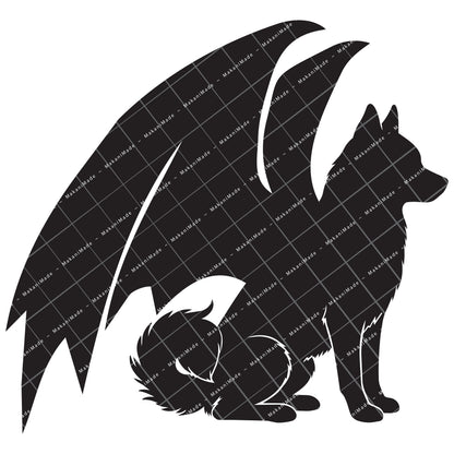 Dragon Wing Klee Kai Decal