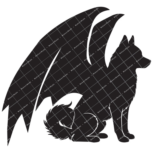 Dragon Wing Klee Kai Decal