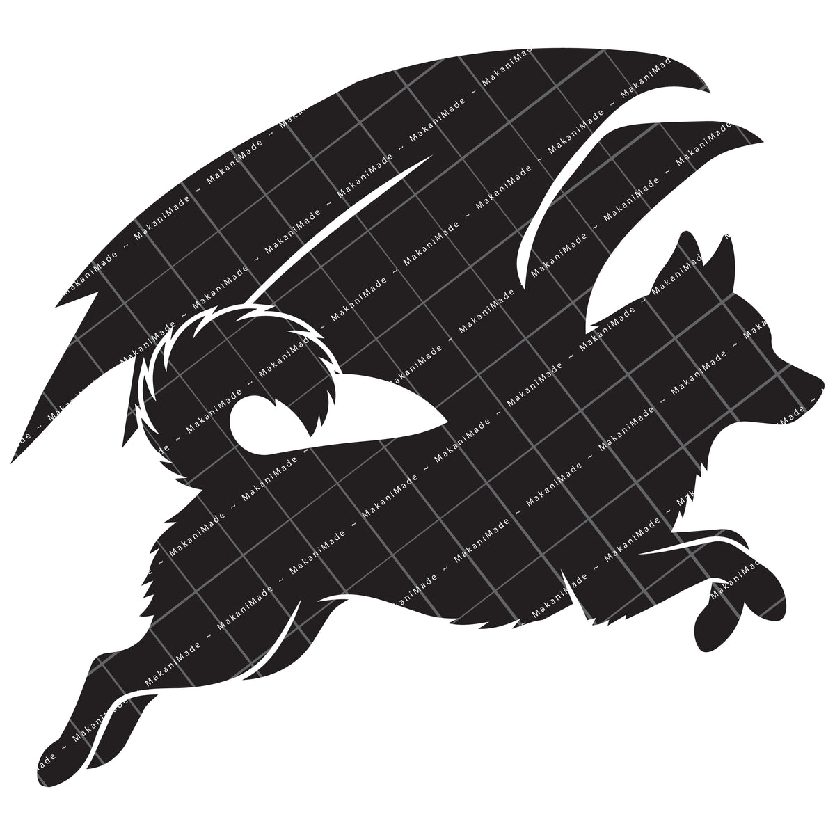 Leaping Dragon Klee Kai Decal