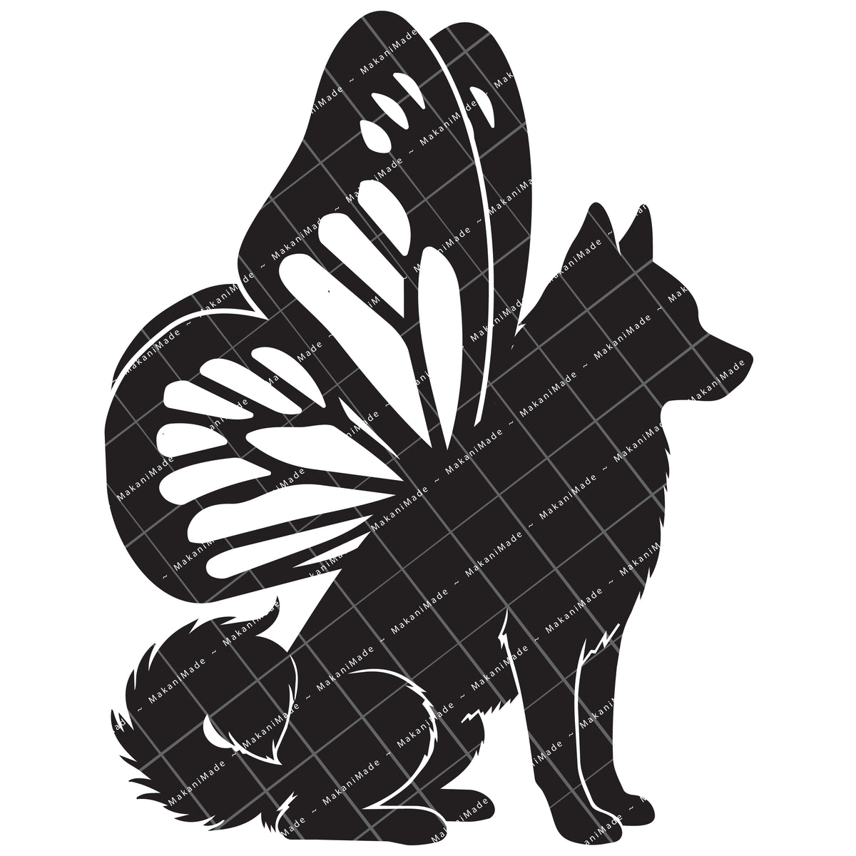 Monarch Wing Klee Kai Decal