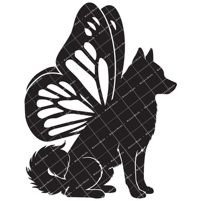 Monarch Wing Klee Kai Decal