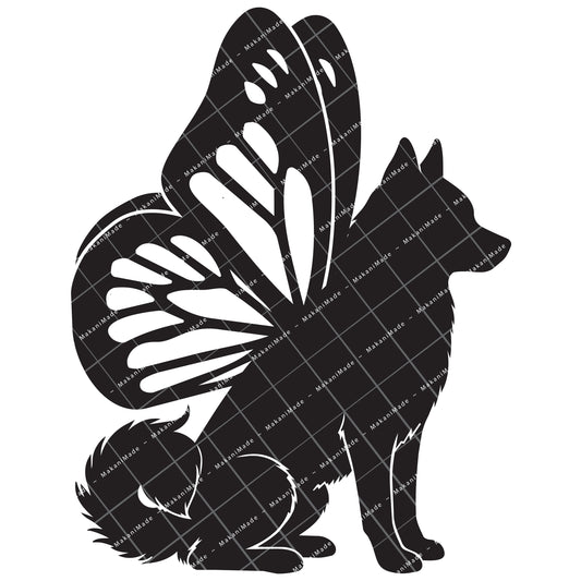 Monarch Wing Klee Kai Decal