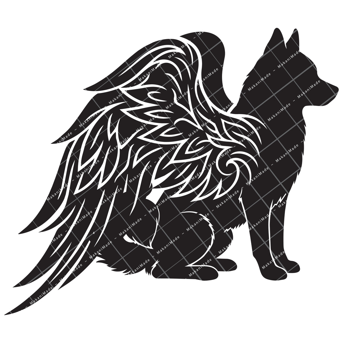 Angel Wing Klee Kai Decal