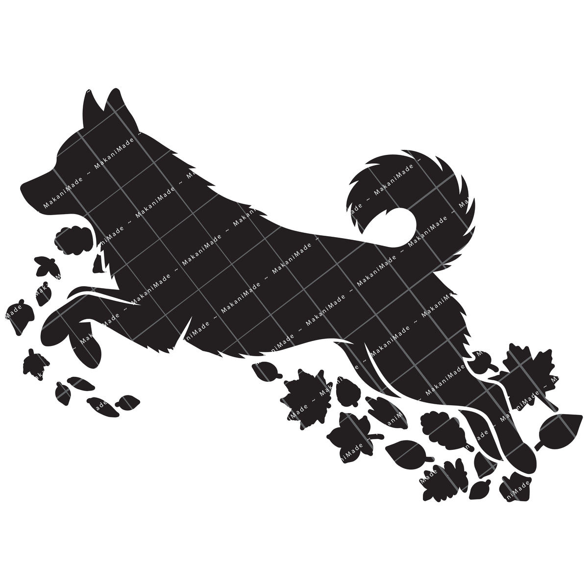 Fall Leaves Klee Kai Decal
