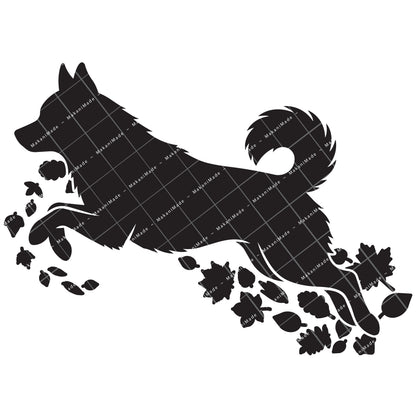 Fall Leaves Klee Kai Decal
