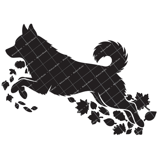 Fall Leaves Klee Kai Decal