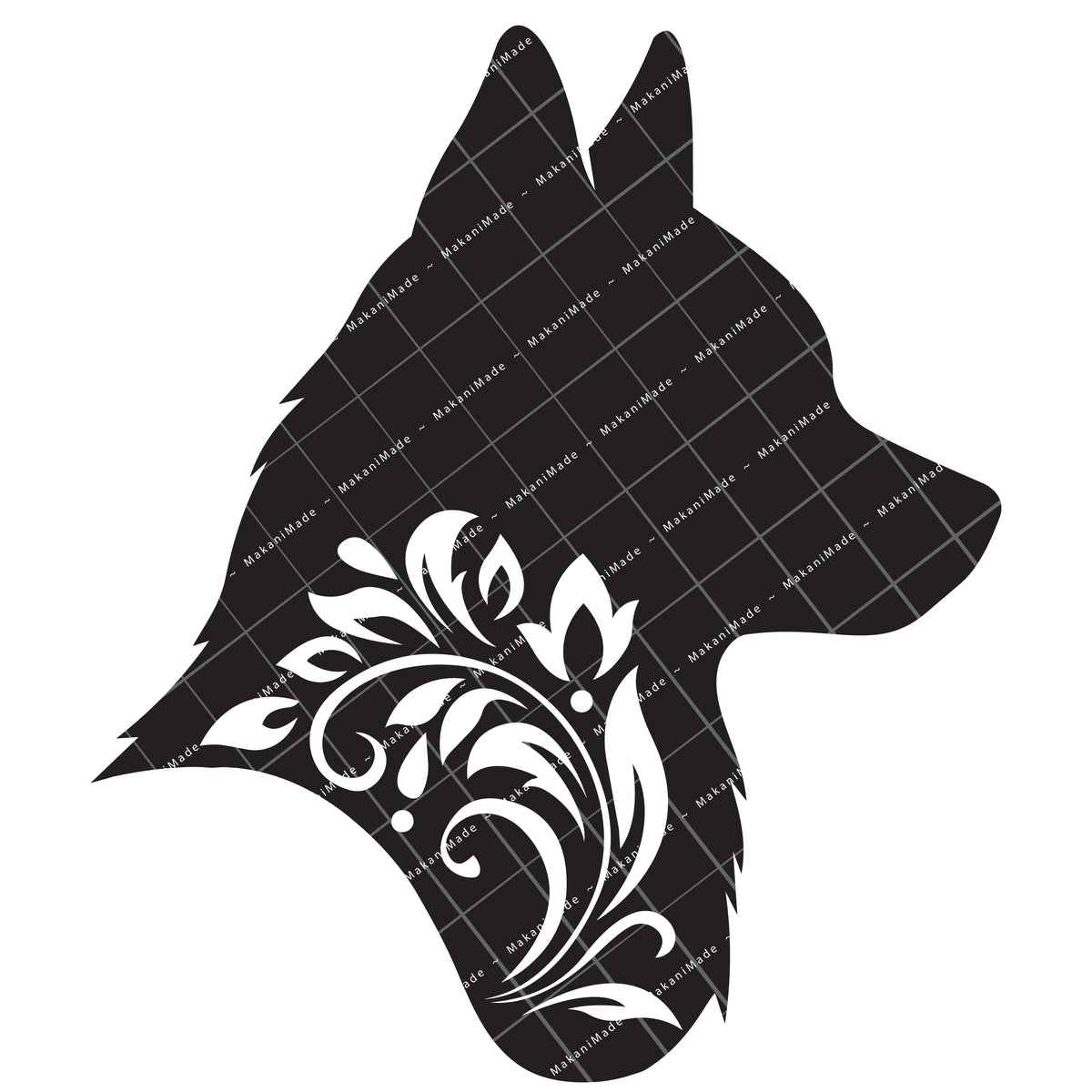 Profile Cutout Klee Kai Decal