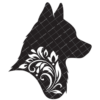 Profile Cutout Klee Kai Decal