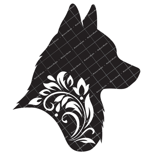 Profile Cutout Klee Kai Decal