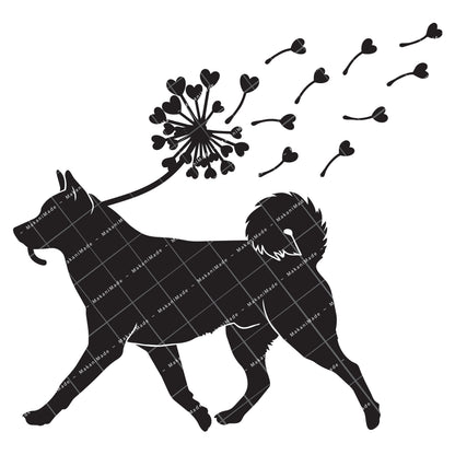 Dandelion Fluff Norwegian Lundehund Decal