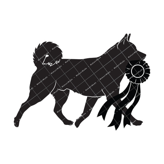 Rosette Winner Norwegian Lundehund Decal