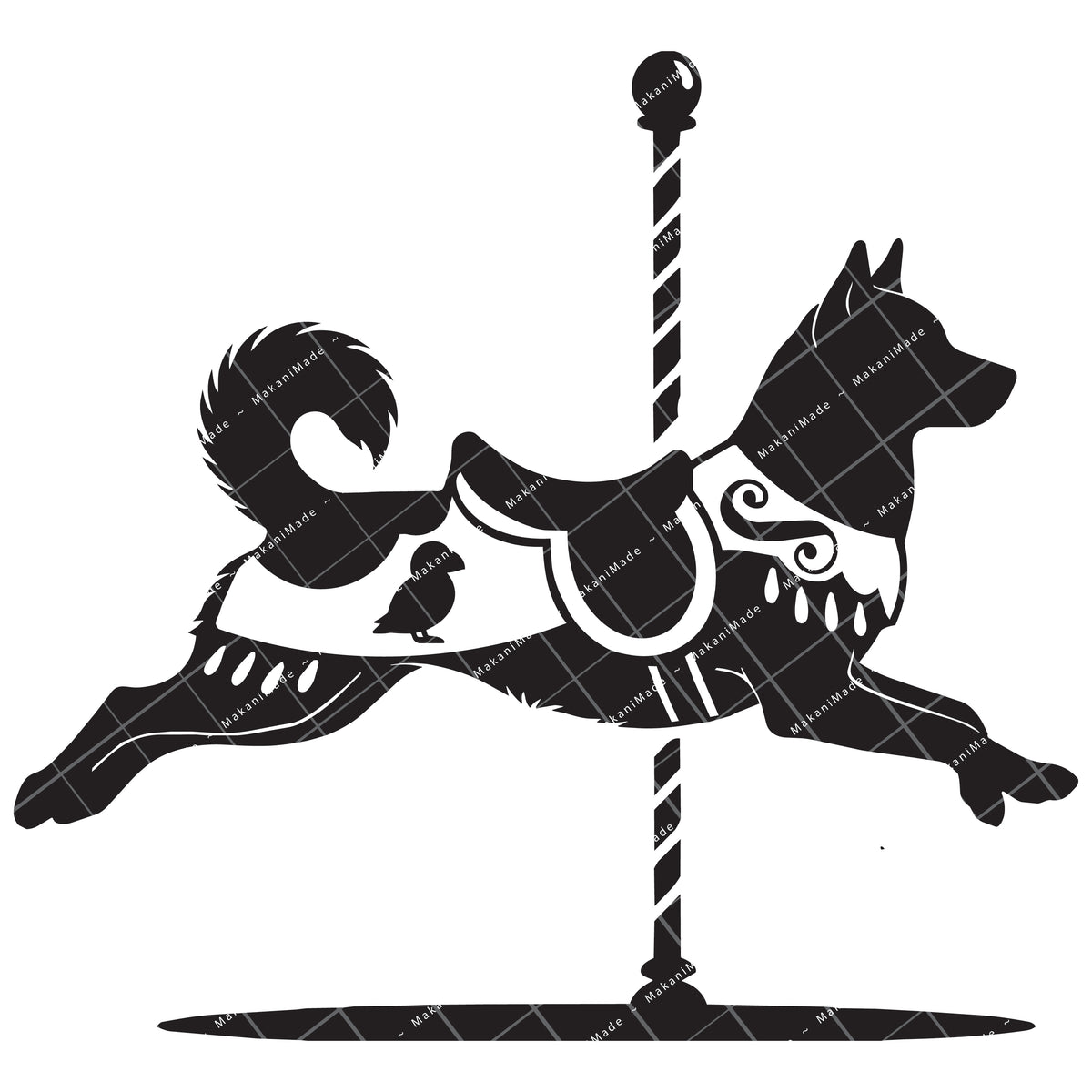 Carousel Norwegian Lundehund Decal