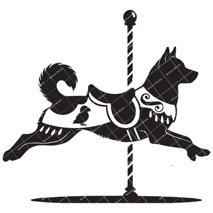 Carousel Norwegian Lundehund Decal