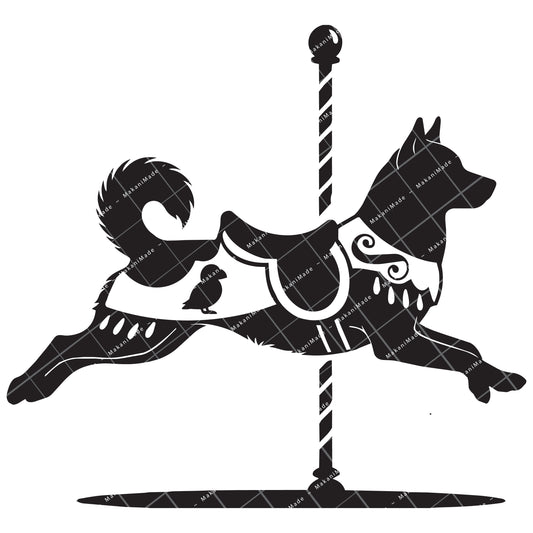 Carousel Norwegian Lundehund Decal