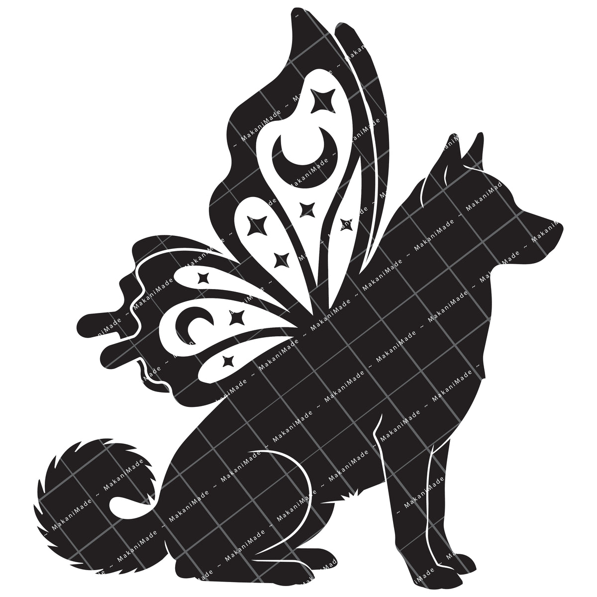 Butterfly Wing Norwegian Lundehund Decal