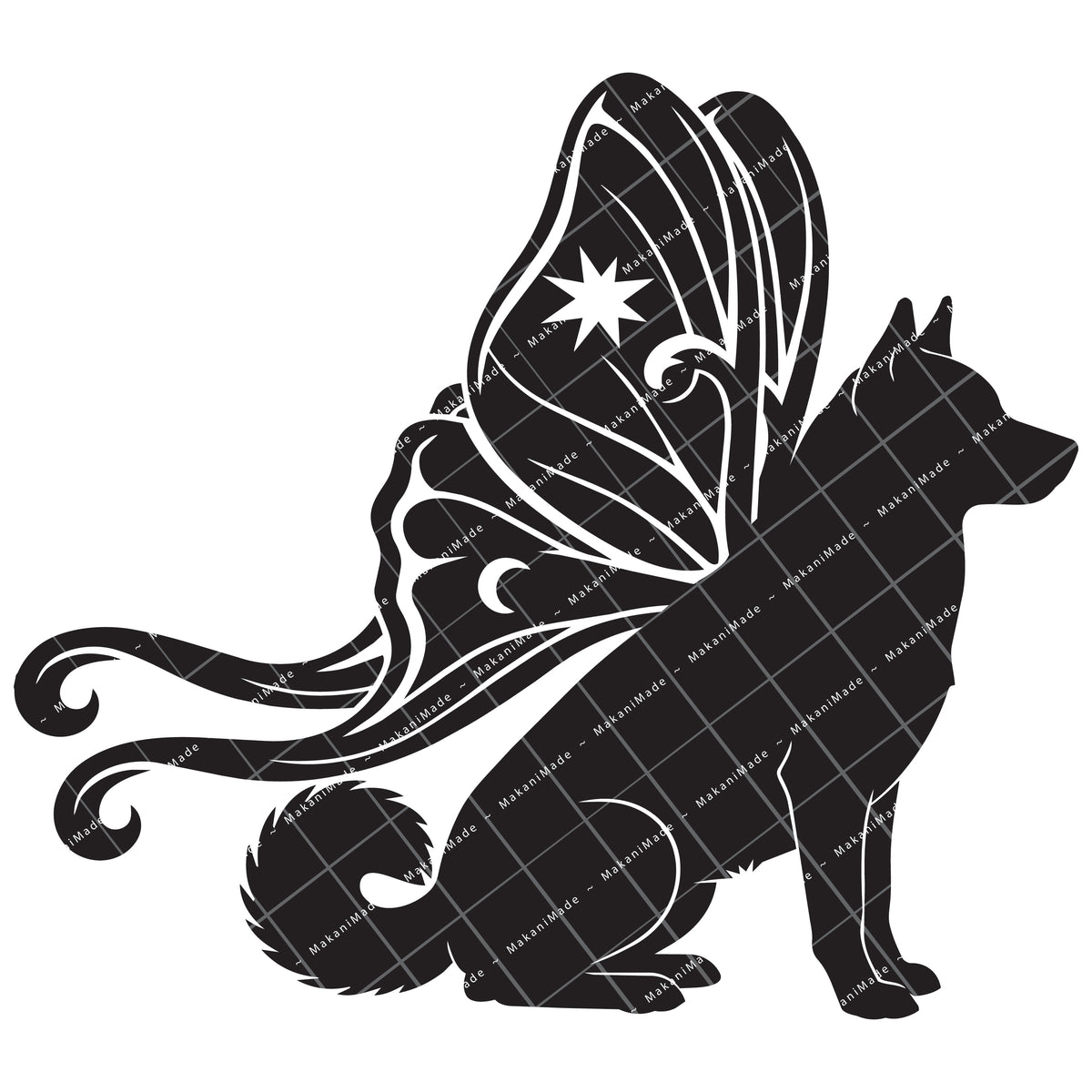 Moth Wing Norwegian Lundehund Decal