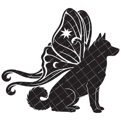 Moth Wing Norwegian Lundehund Decal