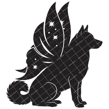Fairy Wing Norwegian Lundehund Decal
