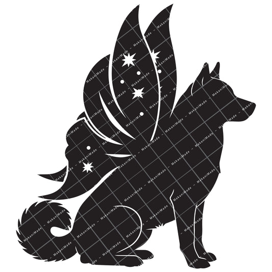 Fairy Wing Norwegian Lundehund Decal