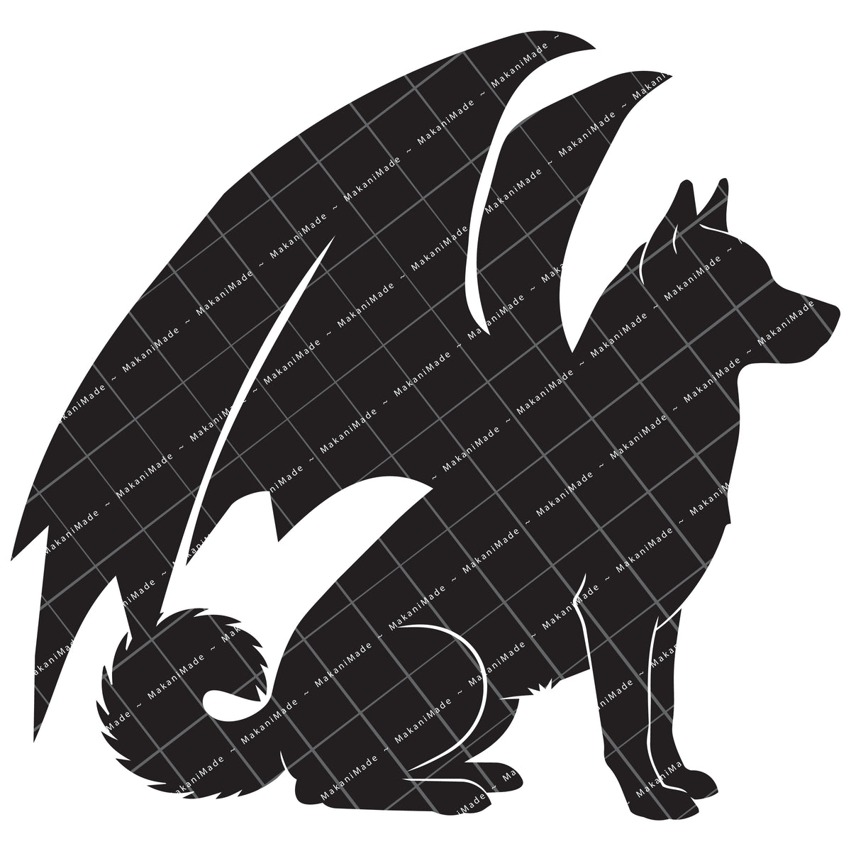 Dragon Wing Norwegian Lundehund Decal