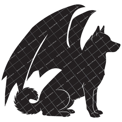 Dragon Wing Norwegian Lundehund Decal