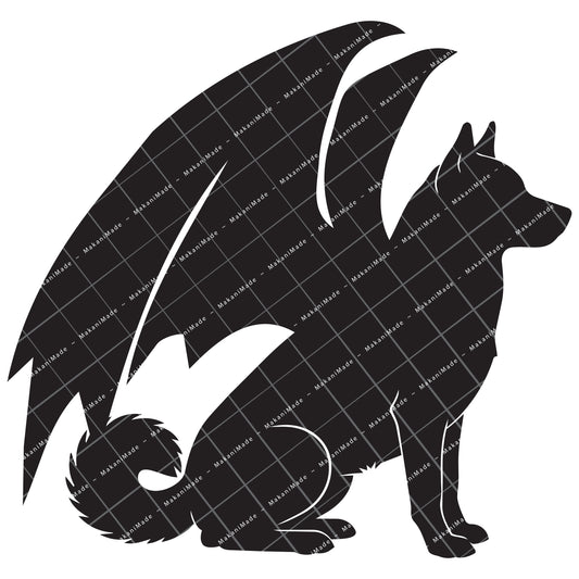 Dragon Wing Norwegian Lundehund Decal