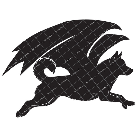 Leaping Dragon Norwegian Lundehund Decal