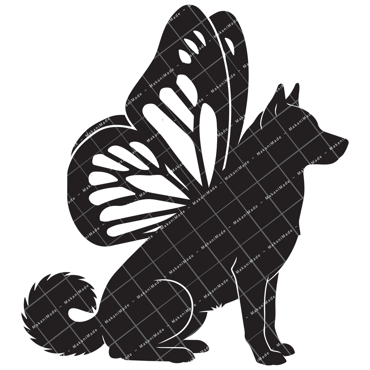 Monarch Wing Norwegian Lundehund Decal