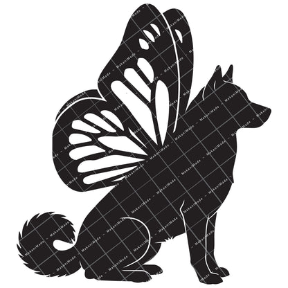 Monarch Wing Norwegian Lundehund Decal