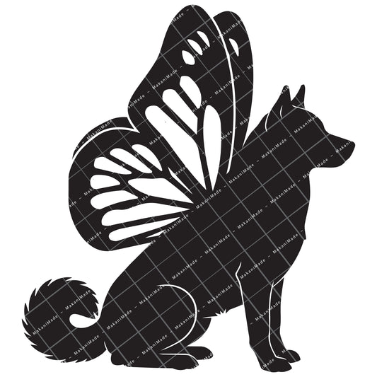 Monarch Wing Norwegian Lundehund Decal