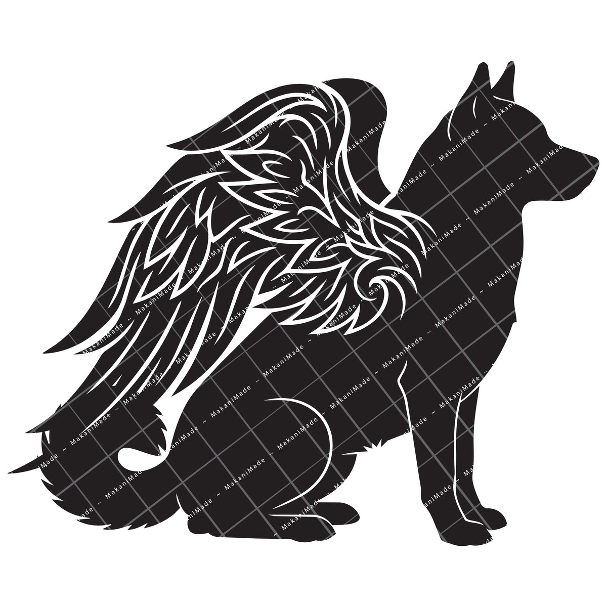 Angel Wing Norwegian Lundehund Decal
