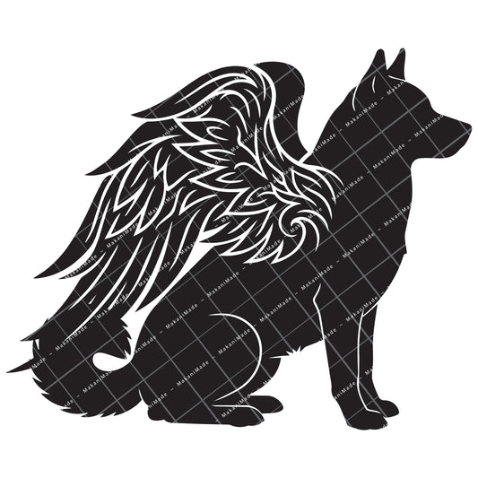 Angel Wing Norwegian Lundehund Decal