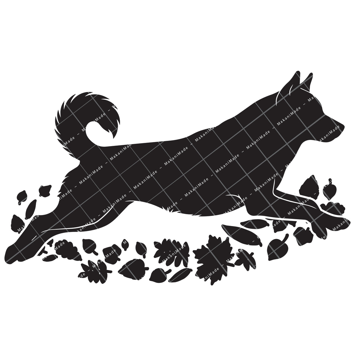 Fall Leaves Norwegian Lundehund Decal