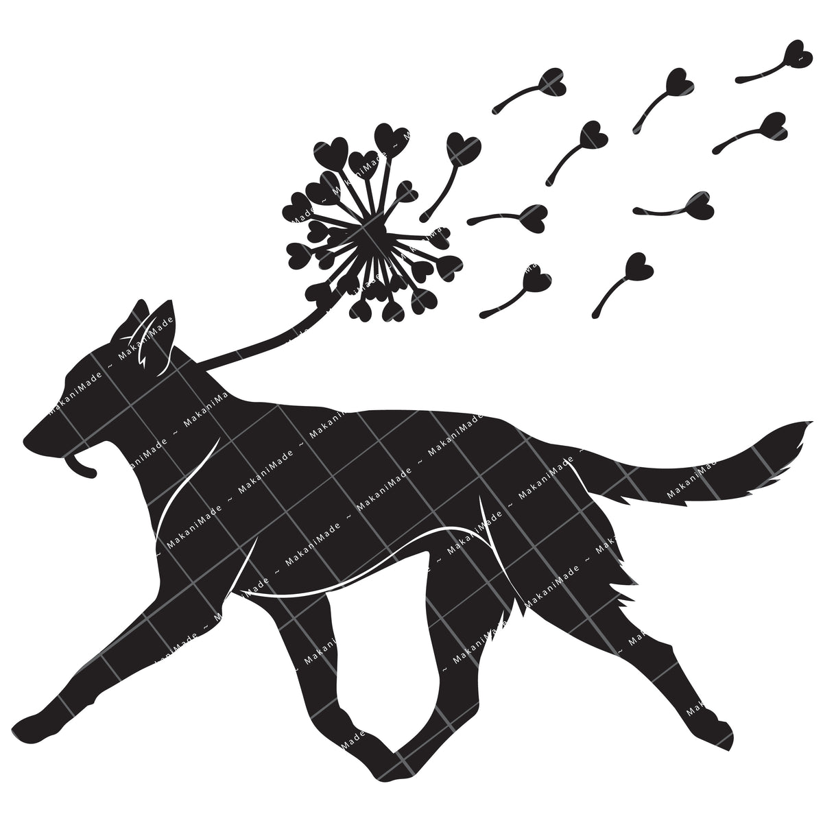 Dandelion Fluff Belgian Malinois Decal