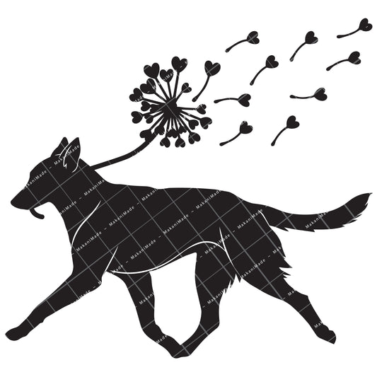 Dandelion Fluff Belgian Malinois Decal
