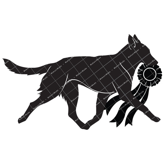 Rosette Winner Belgian Malinois Decal