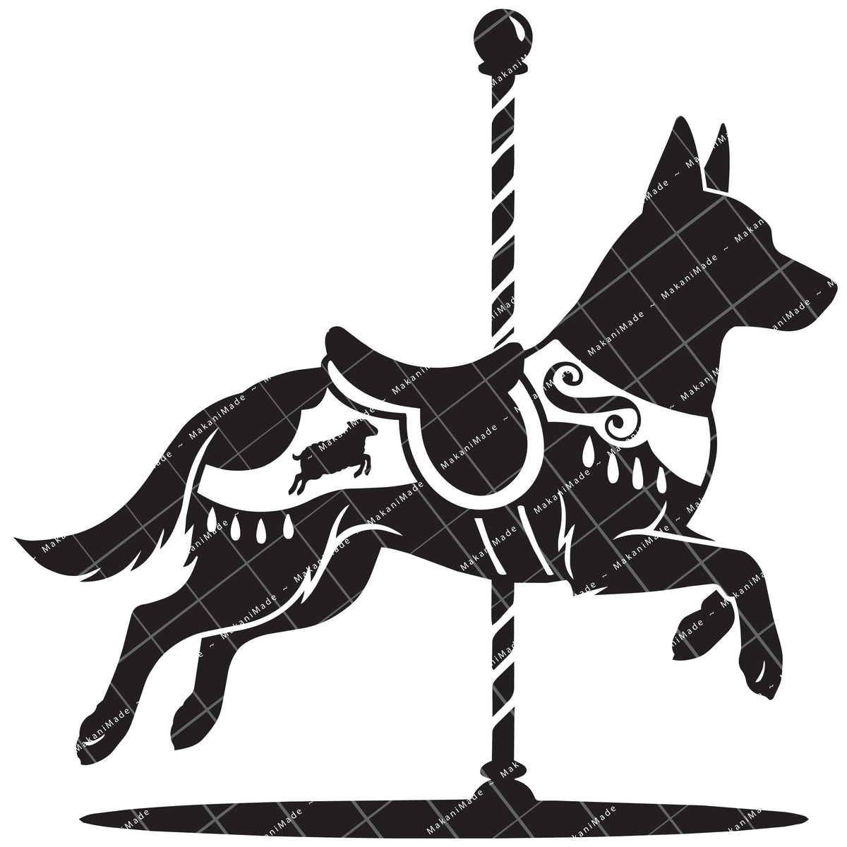 Carousel Belgian Malinois Decal