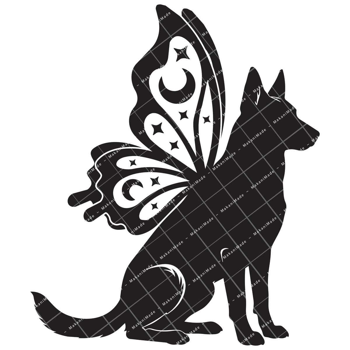 Butterfly Wing Belgian Malinois Decal