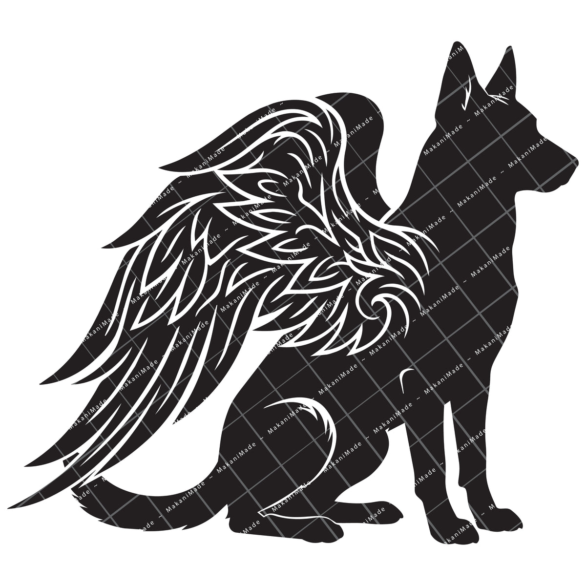 Angel Wing Belgian Malinois Decal