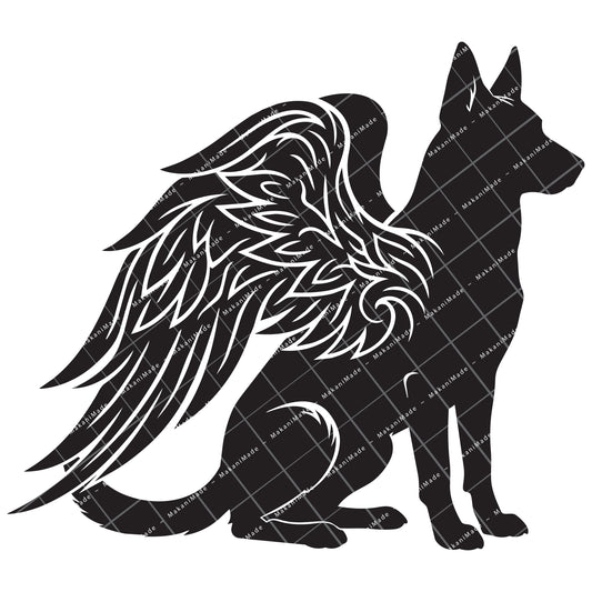 Angel Wing Belgian Malinois Decal