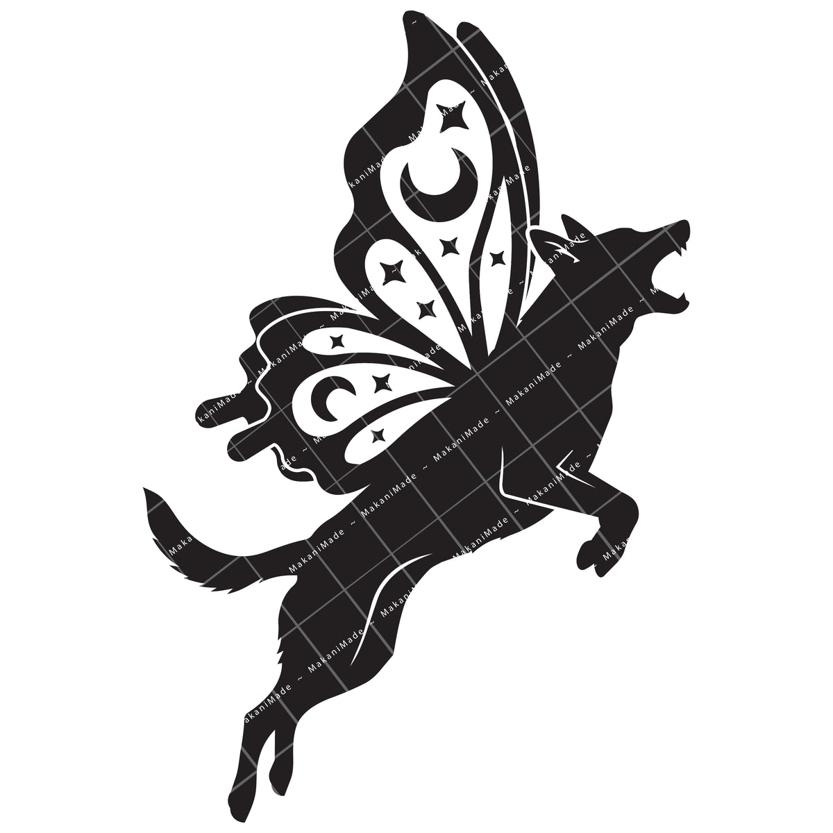 Leaping Butterfly Belgian Malinois Decal