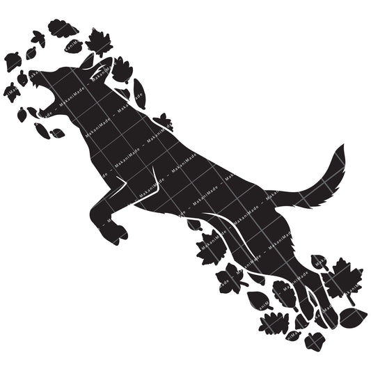 Fall Leaves Belgian Malinois Decal